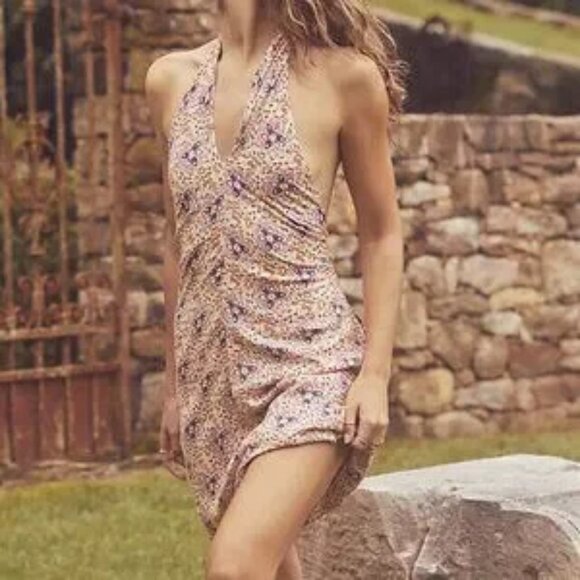NWOT Free People Isla Halter Mini Dress XS - Picture 1 of 11
